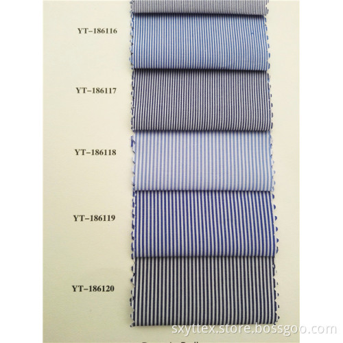 Business Casual Style Cotton Striated Shirt Fabric
